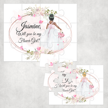 Load image into Gallery viewer, Will you be my Flower Girl, Bridesmaid, Maid of Honour Proposal Jigsaw Various Sizes
