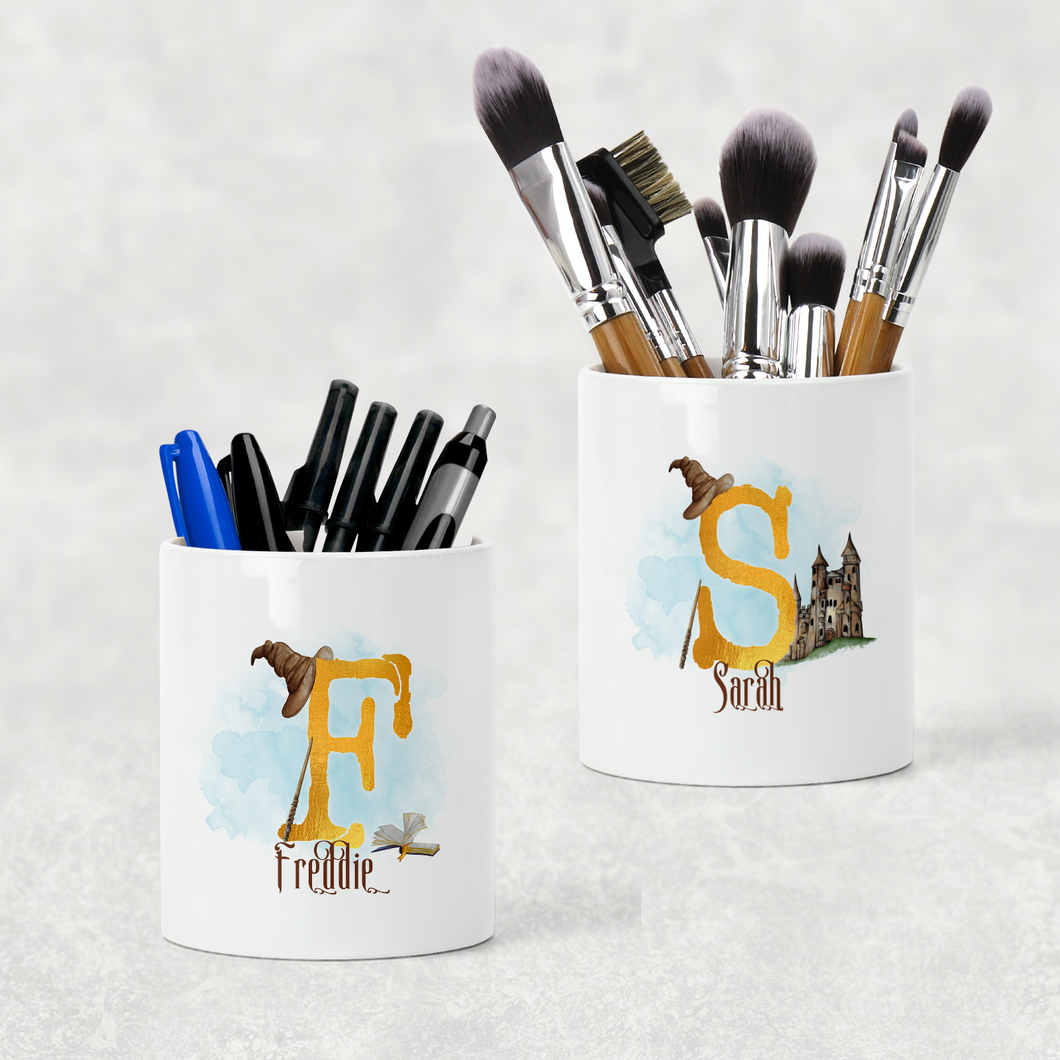 Wizard Alphabet Watercolour Pencil Caddy / Make Up Brush Holder