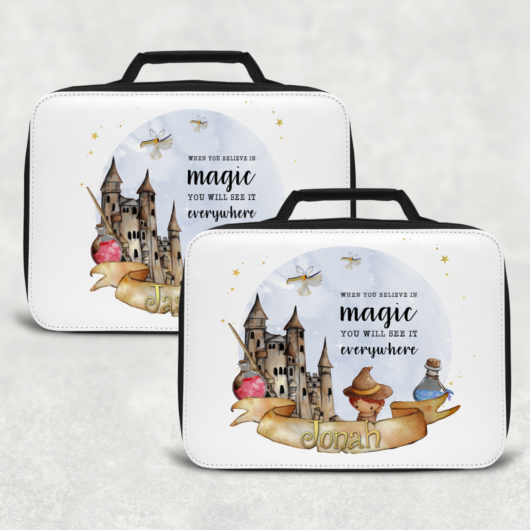 Wizard Believe in Magic Personalised Insulated Lunch Bag