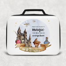 Load image into Gallery viewer, Wizard Believe in Magic Personalised Insulated Lunch Bag
