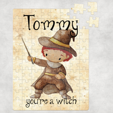 Load image into Gallery viewer, Wizard Wand Personalised Jigsaw Various Sizes &amp; Pieces
