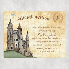 Load image into Gallery viewer, Wizard Letter Personalised Jigsaw Various Sizes &amp; Pieces
