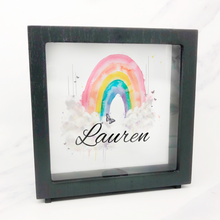 Load image into Gallery viewer, Wonky Rainbow Personalised Money Box Frame
