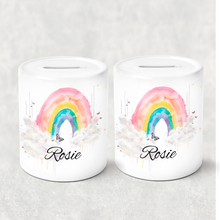 Load image into Gallery viewer, Wonky Rainbow Personalised Money Pot
