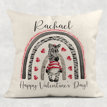 Load image into Gallery viewer, Zebra Rainbow Personalised Cushion
